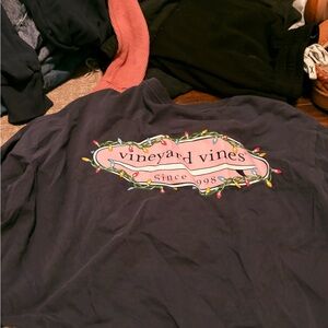 Vineyard Vines Dark Blue Festive Logo Tee